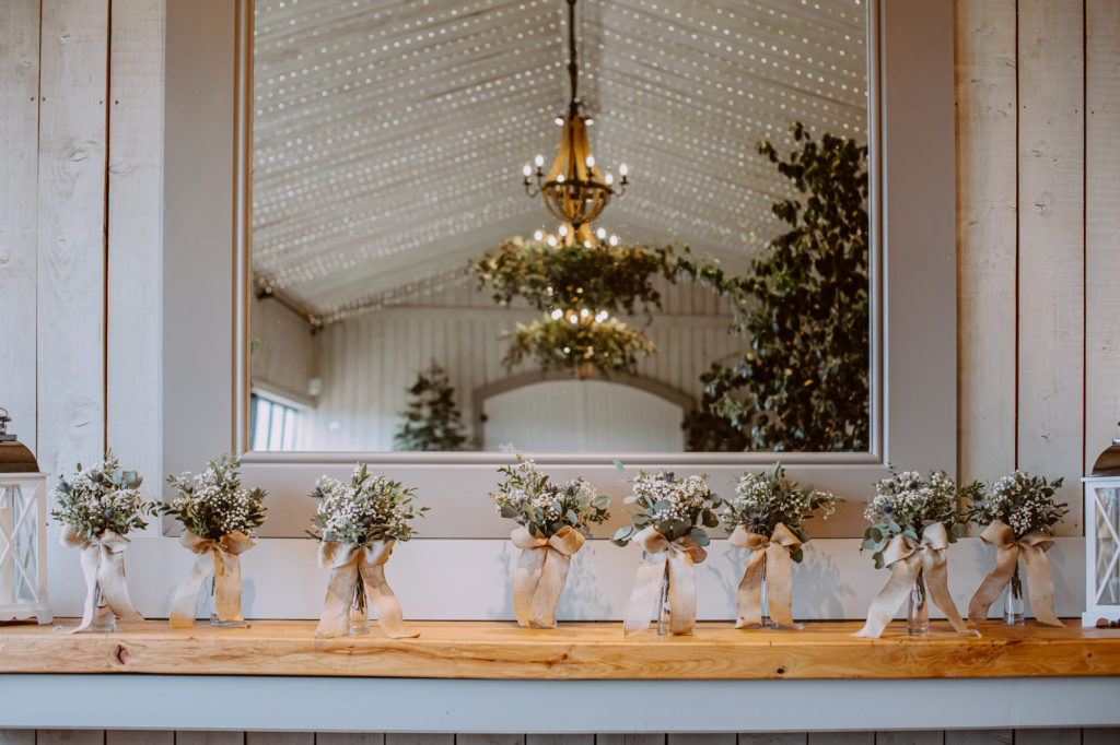 Floral decoration in fort of the mirror at Primrose Hill Farm